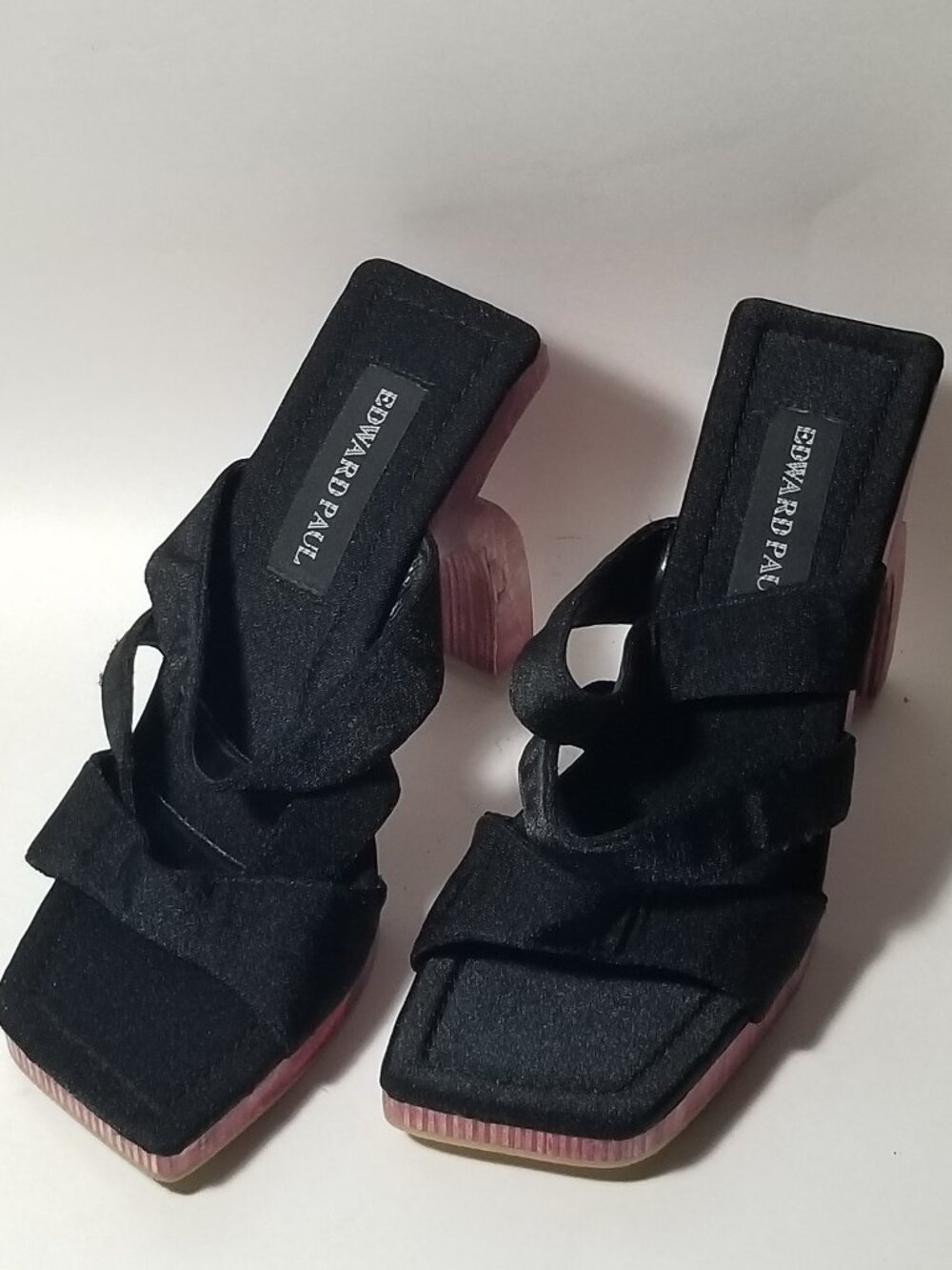 Black Modern Edward Paul Sandal Heels